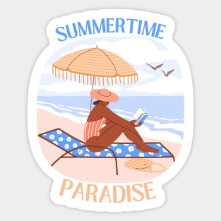 Hello summer Beach summertime Adventure travel lover palm tree sun Sticker